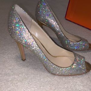 Enzo Angiolini classic glitter heels